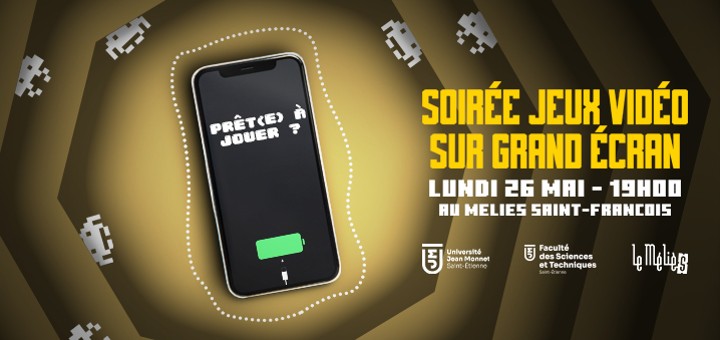 Affiche de la Soirée jeux vidéo sur grand écran