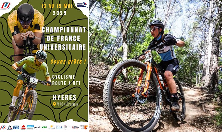 Affiche des championnats de France Universitaire cyclisme route / VTT
