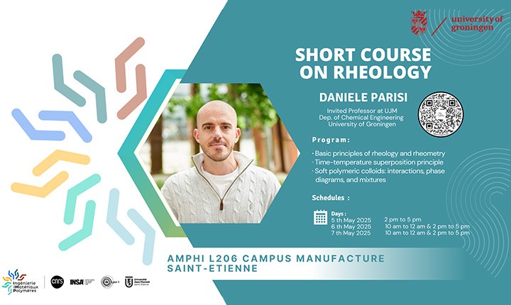 Affiche short course on Rheology par Daniele Parisi