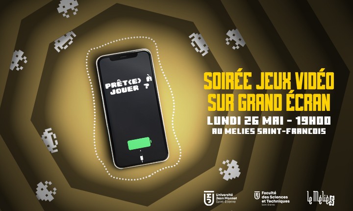 Affiche de l'évènement Soirée jeux vidéo sur grand écran au Méliès Saint-François
