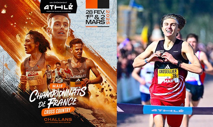 Affiche de la course cross-country et Thomas Groseillier nouveau champion de France U20 cross-country